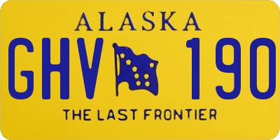 AK license plate GHV190