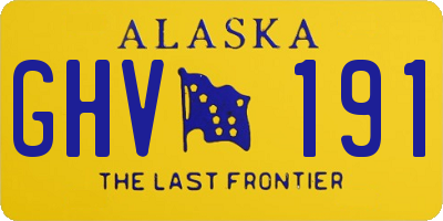 AK license plate GHV191