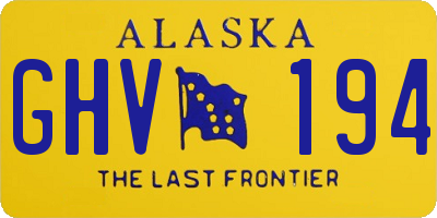 AK license plate GHV194