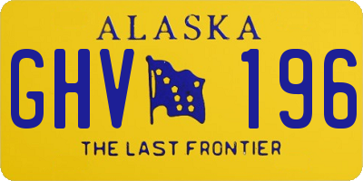 AK license plate GHV196