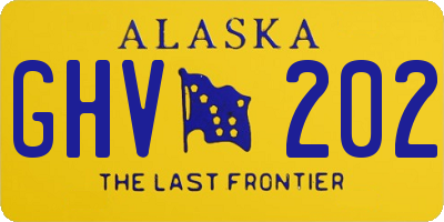 AK license plate GHV202