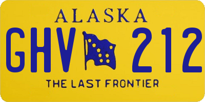 AK license plate GHV212