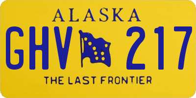 AK license plate GHV217