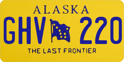 AK license plate GHV220
