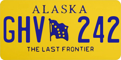 AK license plate GHV242