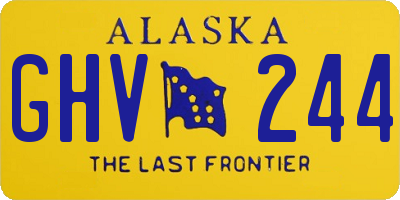 AK license plate GHV244