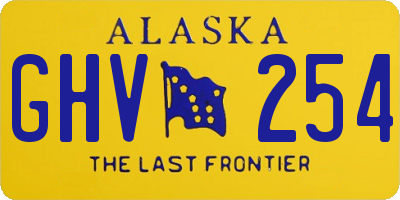 AK license plate GHV254