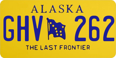 AK license plate GHV262