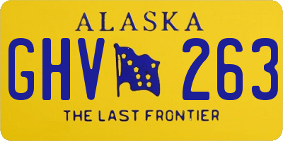 AK license plate GHV263