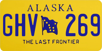 AK license plate GHV269