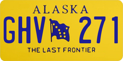 AK license plate GHV271