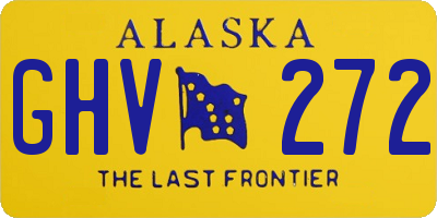 AK license plate GHV272