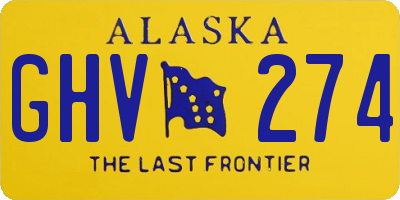 AK license plate GHV274