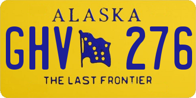 AK license plate GHV276