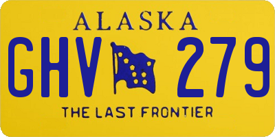 AK license plate GHV279