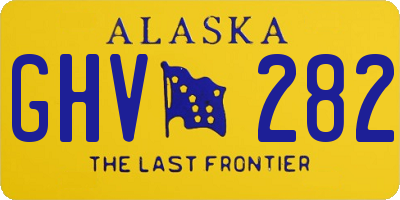 AK license plate GHV282