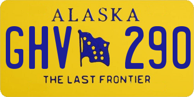 AK license plate GHV290
