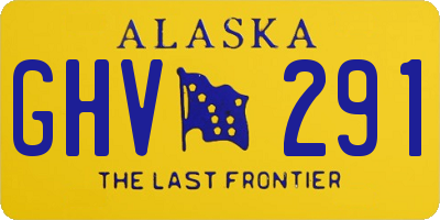 AK license plate GHV291