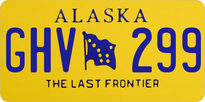 AK license plate GHV299