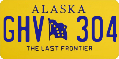 AK license plate GHV304