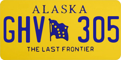 AK license plate GHV305