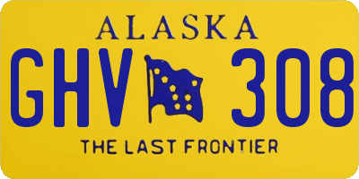 AK license plate GHV308