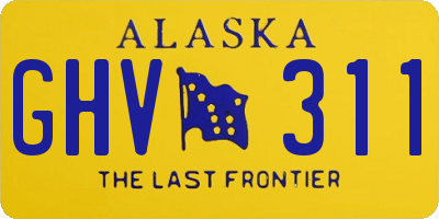 AK license plate GHV311