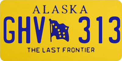 AK license plate GHV313