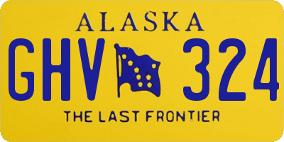 AK license plate GHV324