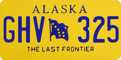 AK license plate GHV325