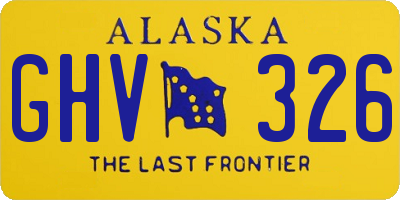 AK license plate GHV326