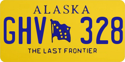 AK license plate GHV328