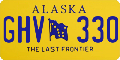 AK license plate GHV330