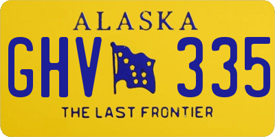 AK license plate GHV335