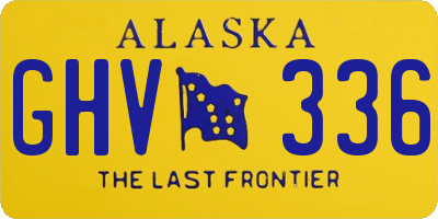 AK license plate GHV336