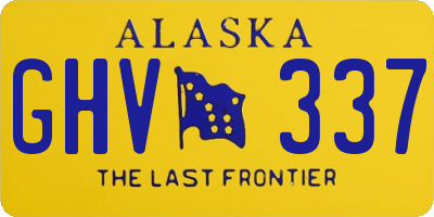 AK license plate GHV337