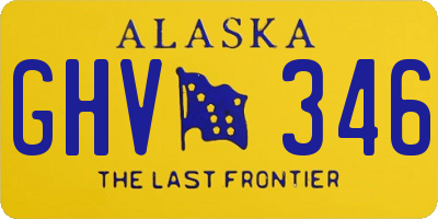AK license plate GHV346