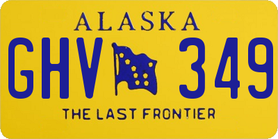 AK license plate GHV349
