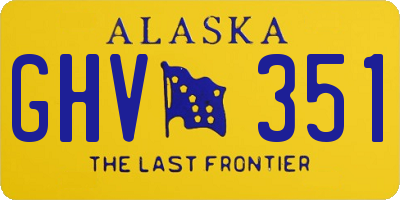 AK license plate GHV351