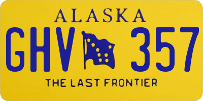 AK license plate GHV357