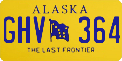 AK license plate GHV364