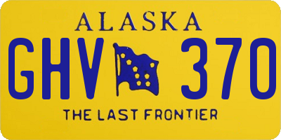 AK license plate GHV370