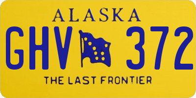 AK license plate GHV372
