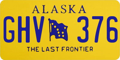 AK license plate GHV376