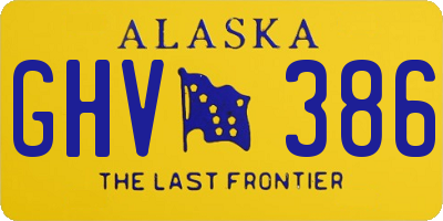 AK license plate GHV386