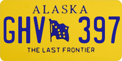 AK license plate GHV397