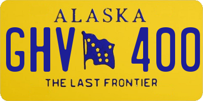 AK license plate GHV400
