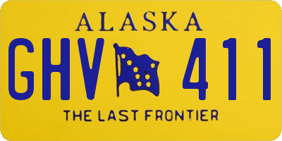 AK license plate GHV411