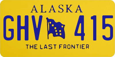 AK license plate GHV415