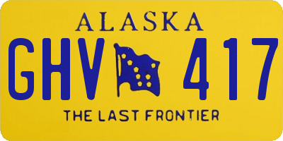 AK license plate GHV417